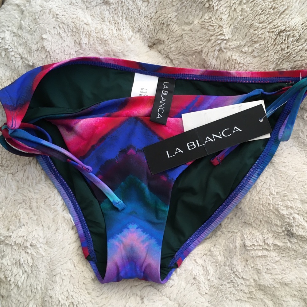 La Blanca | Tie Die Chevron Swim Bottoms